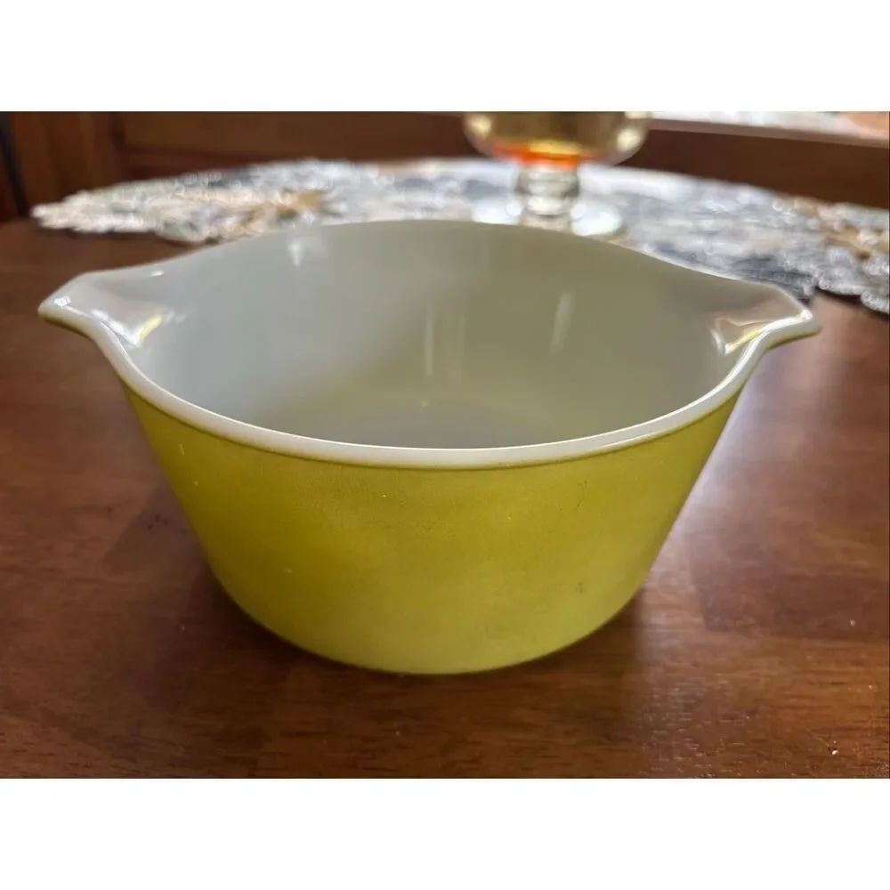 Vintage Pyrex Olive Green Casserole Dish